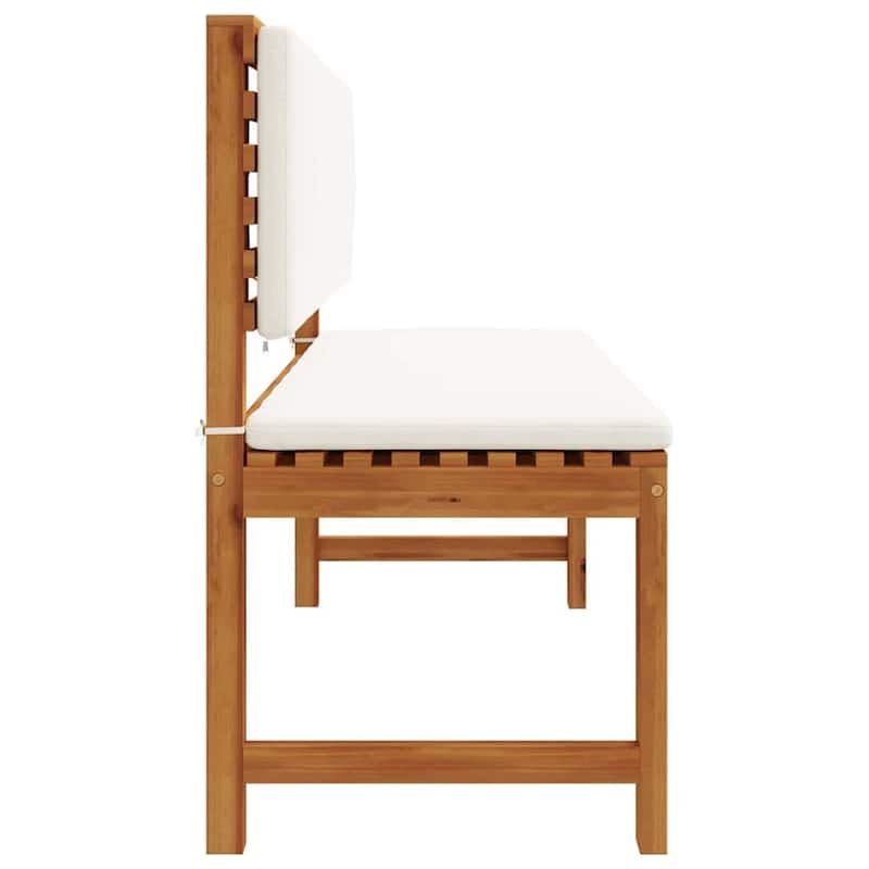 vidaXL Garden Bench Brown 100 x 50 x 91cm Solid Acacia wood - 39.4 x 19.7 x 35.8