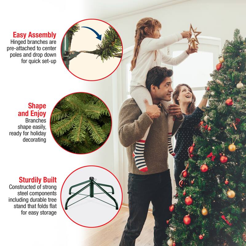 National Tree Company 6.5 ft. North Valley Spruce Tree with Multicolor Lights - 6.5 Foot