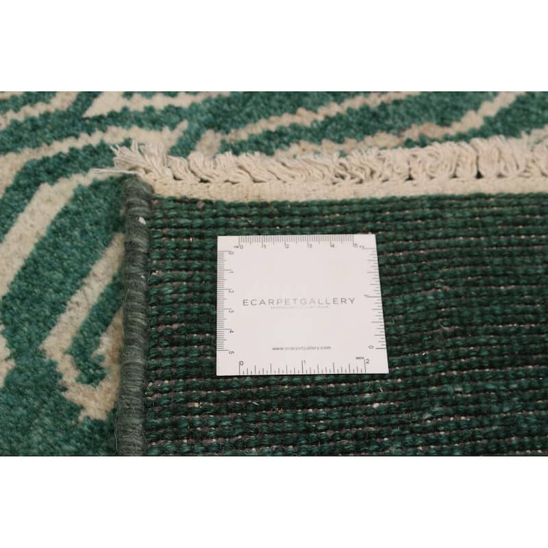 ECARPETGALLERY Hand-knotted Jules Serapi Dark Green Wool Rug - 4'11 x 6'10