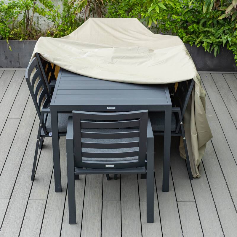 LeisureMod Chelsea Outdoor Rain Cover for 63" & 87" Patio Dining Set - Durable Furniture Cover