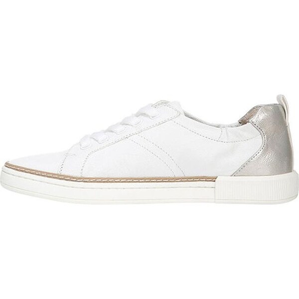 women's white and gold sneakers