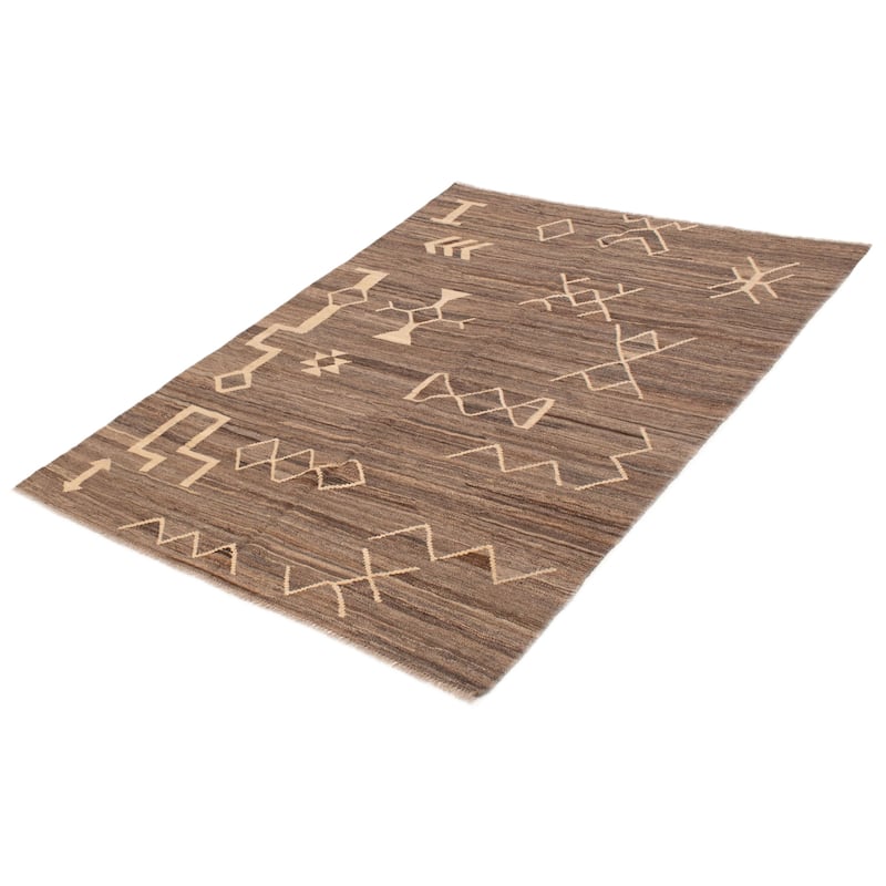 Sivas Taupe Kilim 5'8" x 8'1" - 5'8 x 8'1