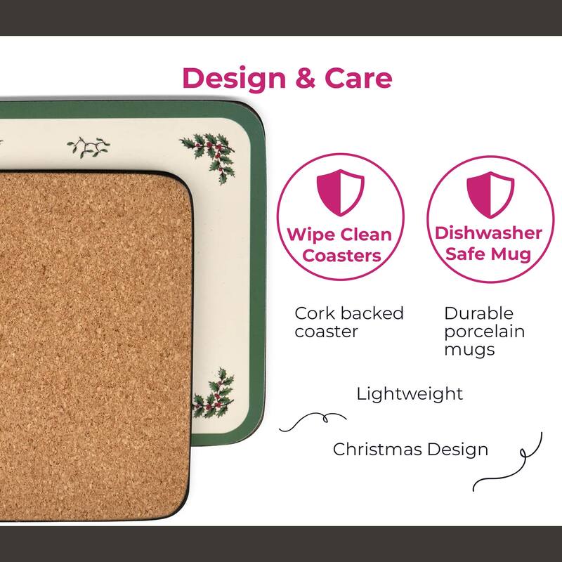 Pimpernel Christmas Tree Mug and Coaster Set