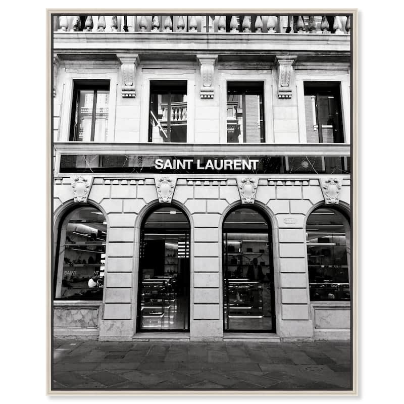 Glam Store front II Canvas by Art Remedy - 16" x 20" - Silver