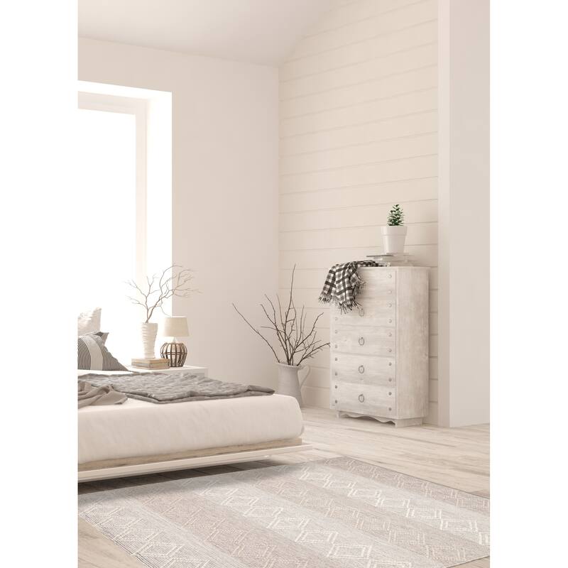 ECARPETGALLERY Braid weave Sienna Grey Wool Rug - 6'1 x 8'8