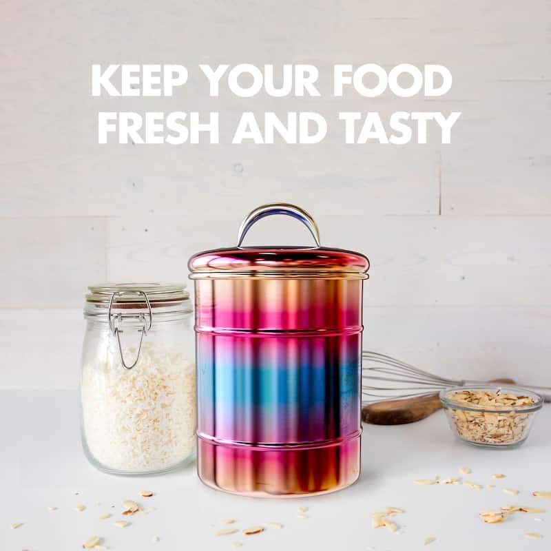Amici Home Rainbow Metal Canister