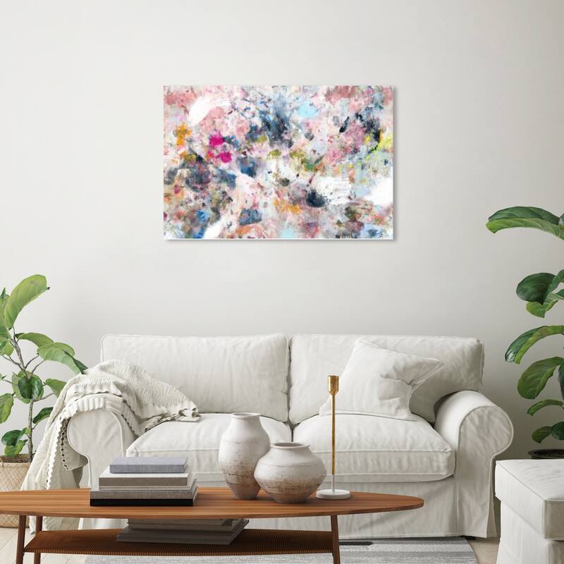 Wynwood Studio Canvas Floral and Botanical Thrilled Pink and Modern & Contemporary Wall Art Canvas Print - 20 x 30