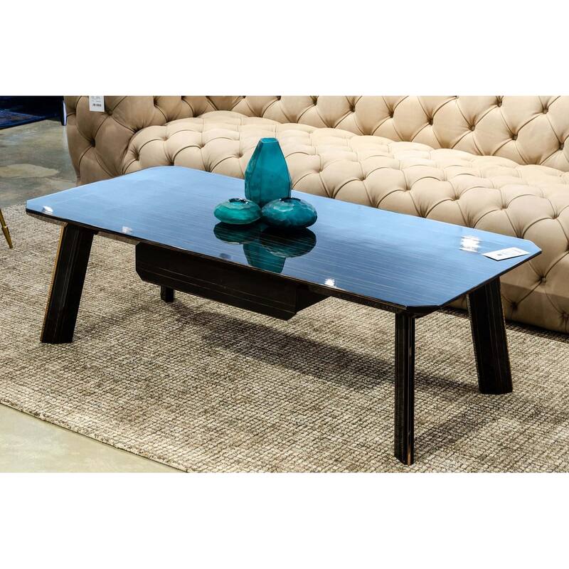 Modrest Chadwick Modern Ebony & Rosegold Coffee Table