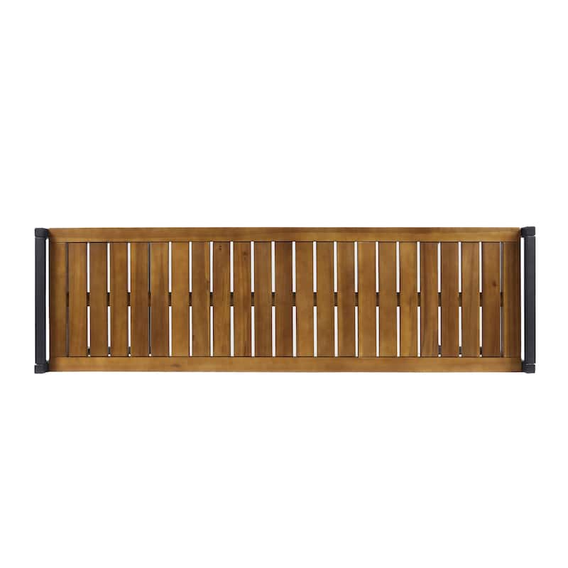 Kuehn Acacia Wood and Iron Bench by Christopher Knight Home