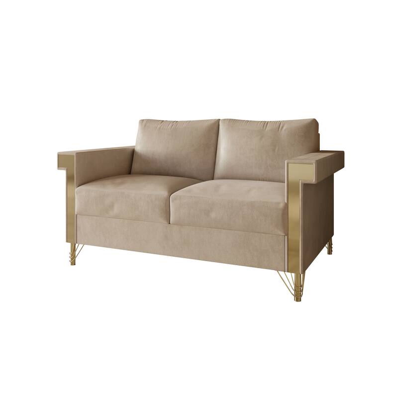 CraftPorch Glam Velvet Upholstered 2-Piece Living Room Set