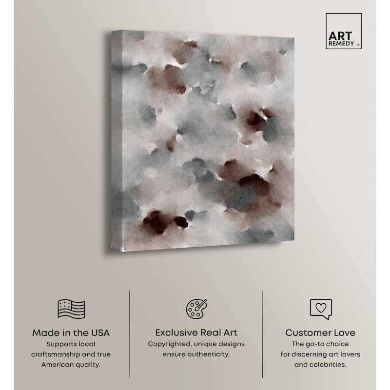 Art Remedy The Winter February Gallery Wrapped Watercolor Boho Abstracts