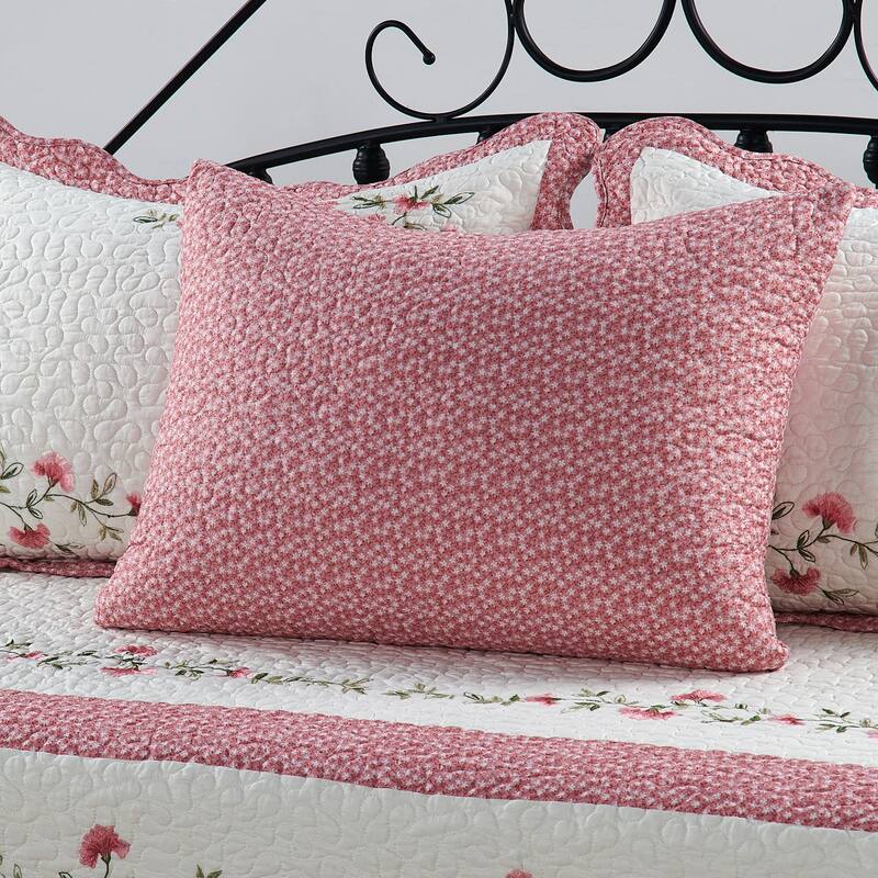 5 Piece Embroidered Daybed Cover Set with Bedskirt