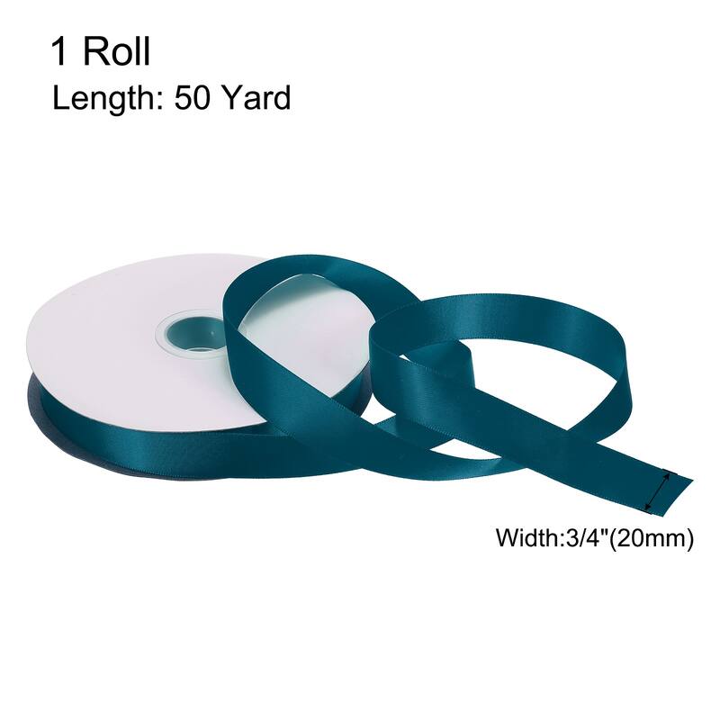 Satin Ribbon Grosgrain Valentine Solid Double Face Wedding Ribbon - Army Green - 3/4" x 50 Yard