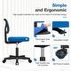 preview thumbnail 17 of 44, Office Computer Desk Chair with Wheels, Ergonomic Low-Back Mesh Rolling Work Swivel Chairs, Armless Comfortable Lumbar Support