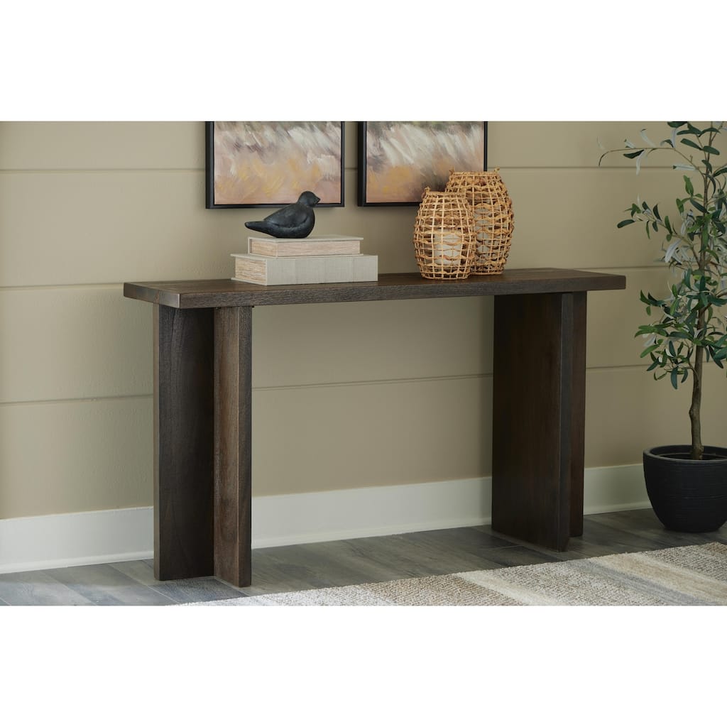 Signature Design by Ashley Jalenry Grayish Brown Console Sofa Table - 53" W x 15" D x 30" H