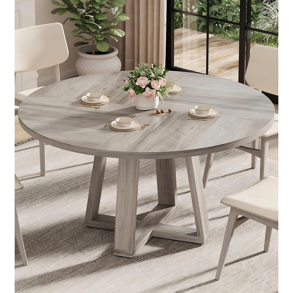 47 Inch Kitchen Round Dining Table for 4-6 for Kitchen, Apartment (Table Only)