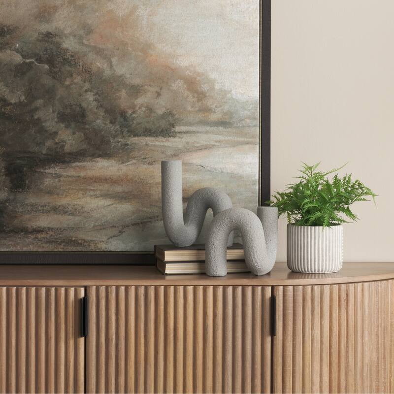 Kailyn Resin Textured Concrete Gray / Sandstone Decorative Object