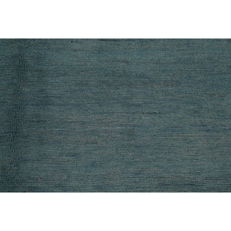 Modern Blue Gabbeh Oriental Area Rug Handmade Wool Carpet - 4'10" x 6'6"