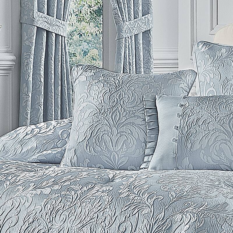 J. Queen New York Malita 18" Square Decorative Throw Pillow - Accent - Polyester - Powder Blue