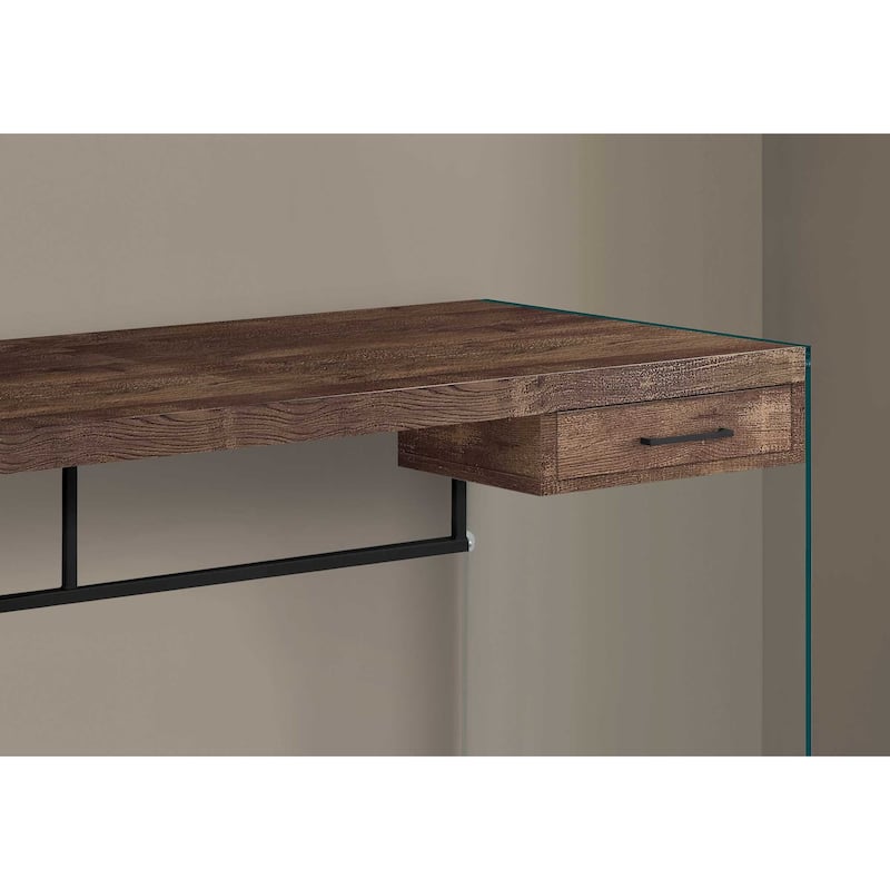 24" Brown Rectangular Computer Desk