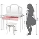 preview thumbnail 7 of 16, Costway Kids Vanity Set Princess Makeup Dressing Play Table Set - See Details