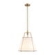 preview thumbnail 23 of 91, Mid Century 4-Light Conical Fabric Shade Lantern Pendant Ambient Light