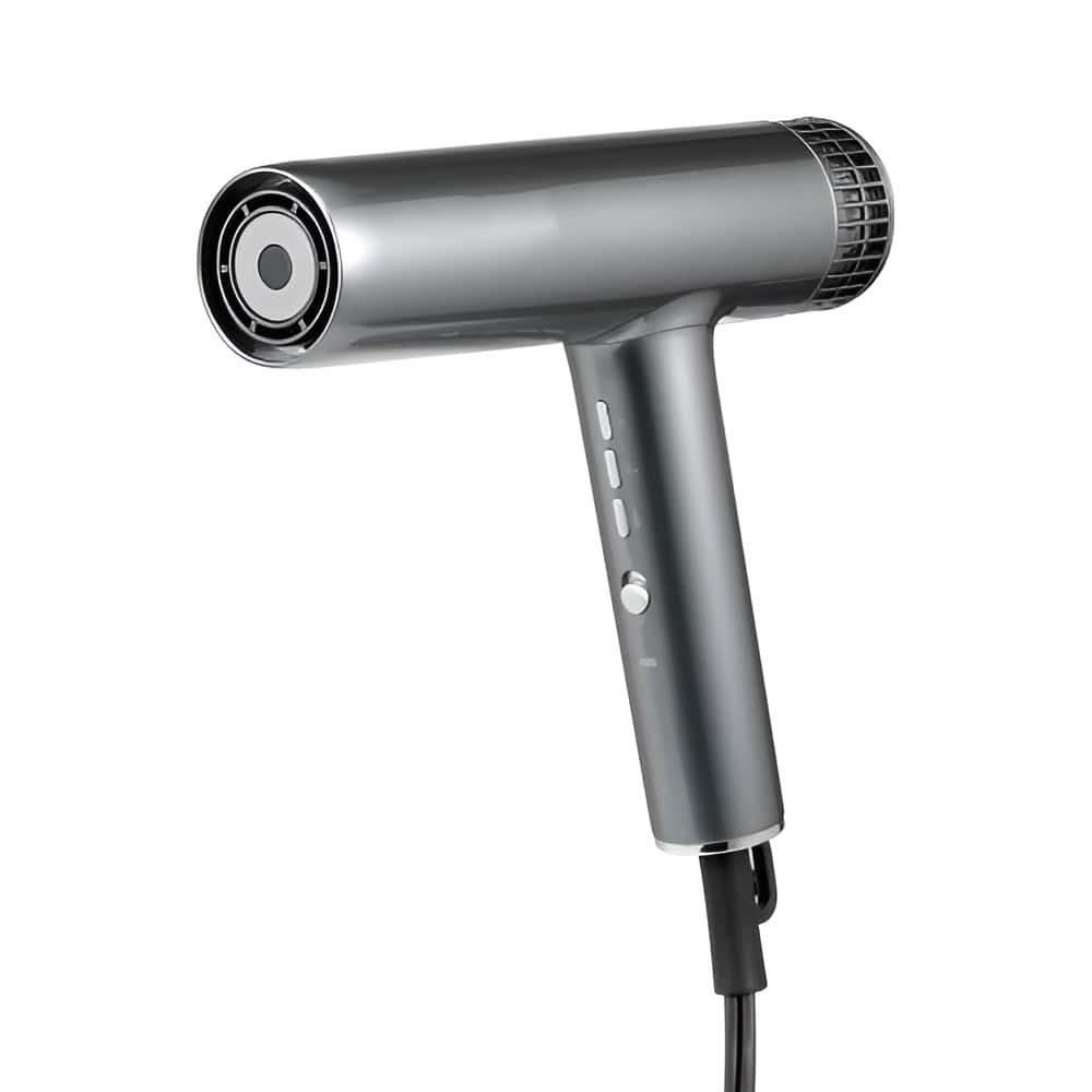 Dark Gray 1875W Ionic Hair Dryer with Diffuser & 3-Speed Settings - 8.3 x 2.0 x 8.7 in