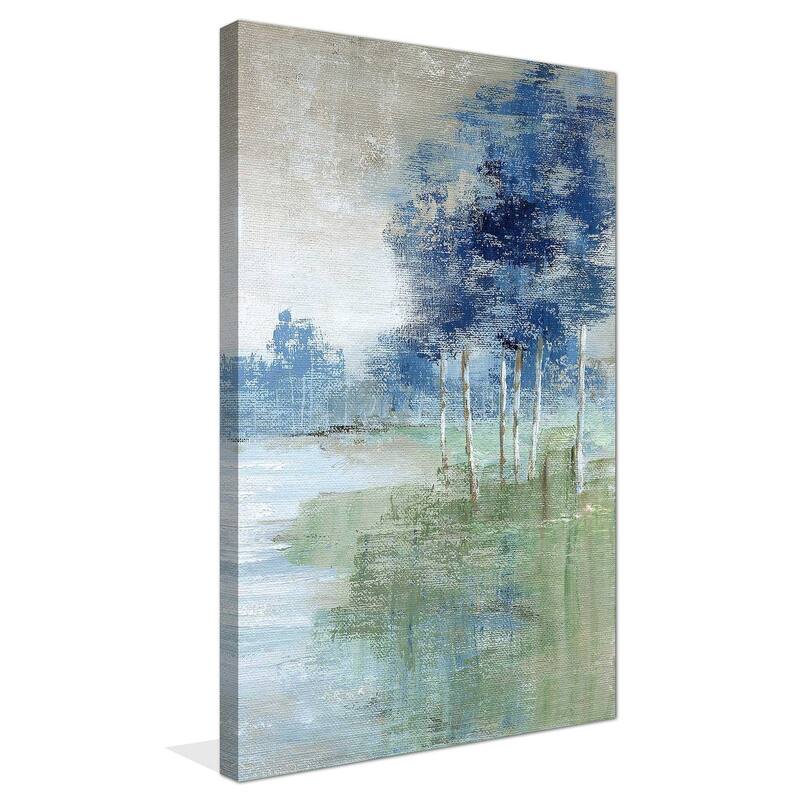 "Birch River I (Vertical)" by Nan Print on Canvas