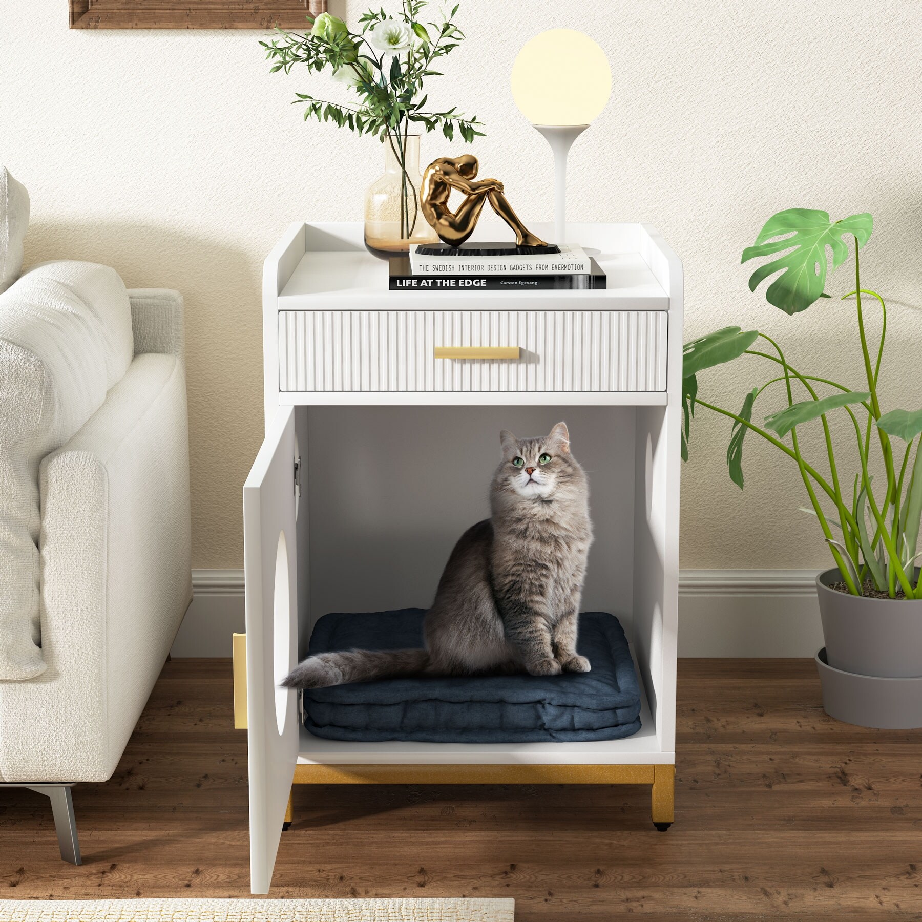 Nightstand cat litter box new arrivals