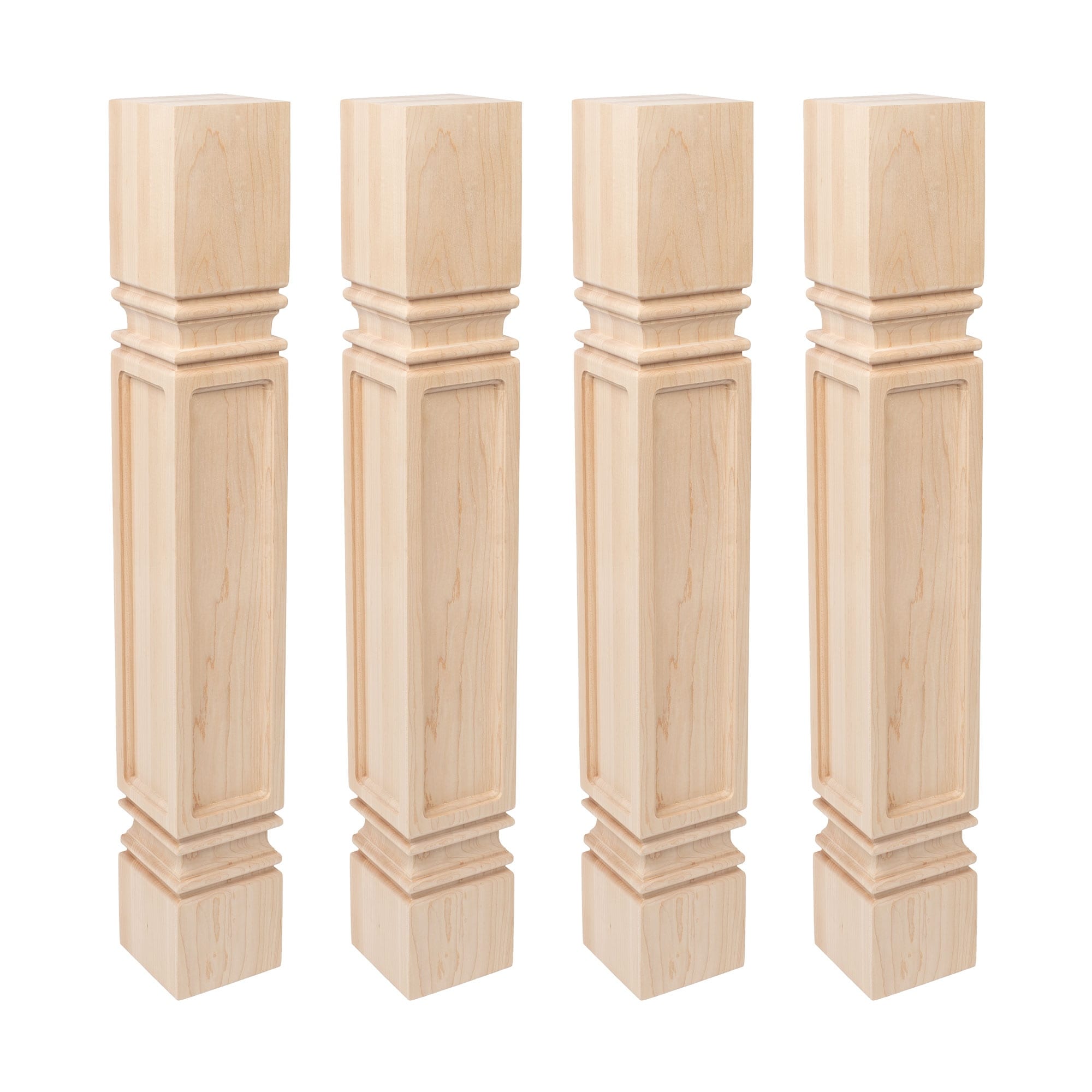 35 1 4 X 5 X 5 Unfinished Hard Maple Kitchen Island Leg 4 Pack On Sale Overstock 32133795