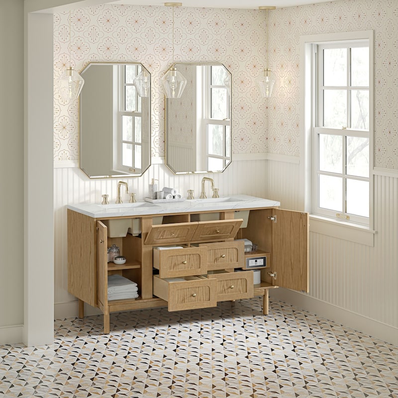 James Martin Vanities 545-V60D-FENC Laurent 60" Wall Mounted or Free