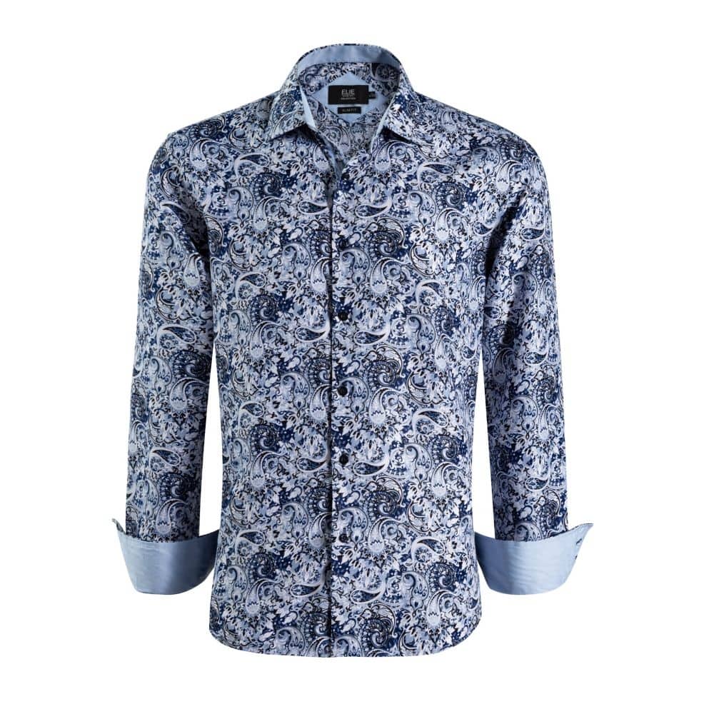 Elie Balleh Boys' Slim Fit Printed Shirt