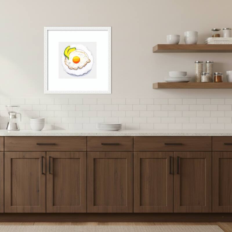 Huevo Frito Con Aguacate by Elizabeth C Wood Framed Wall Art Print