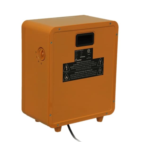 Shop Crane Ee8075 Electric Fireplace Heater Orange Overstock