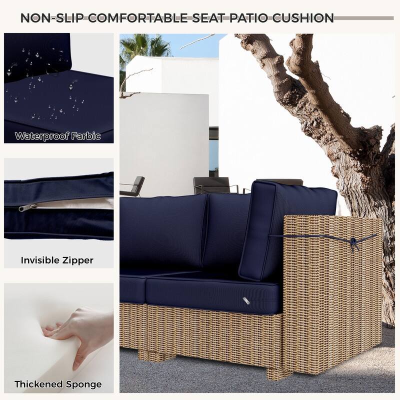 14 Piece Outdoor Furniture Replacement Cushions,Patio Seat Cushions