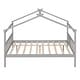 preview thumbnail 16 of 34, Full Size Wooden House Bed with Twin Size Trundle Bed Frame for Kids, Teens, Girls, Boys No Box Spring Needed, Easy Assembly