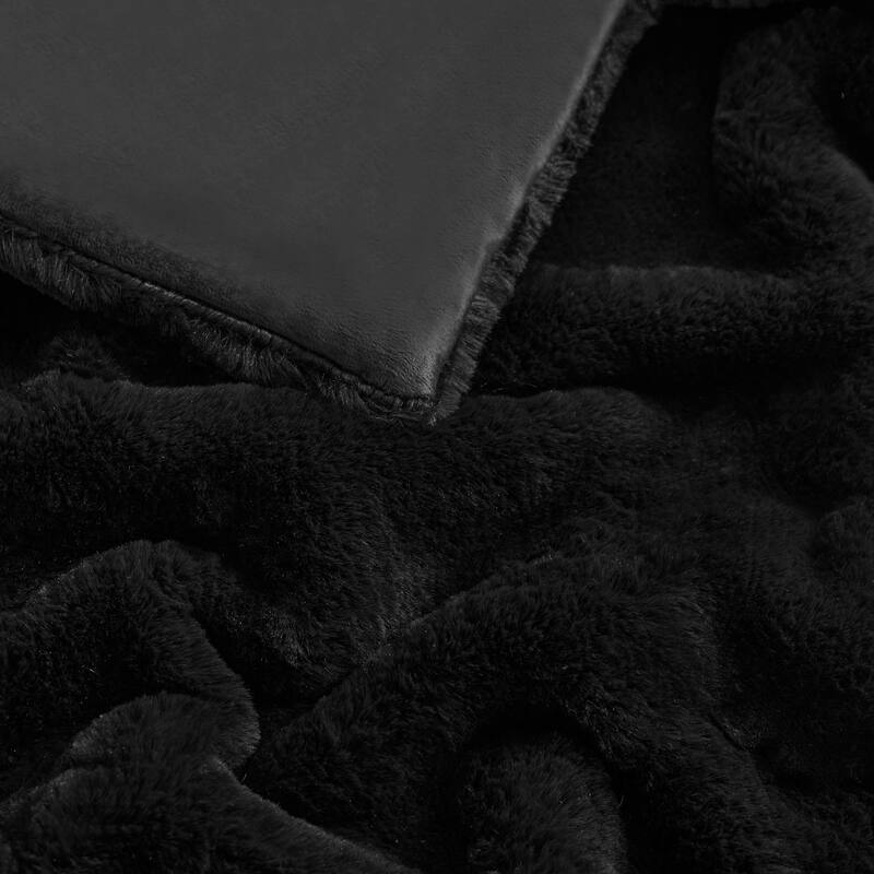 Juicy Couture Big Fluffy Solid Faux Fur Blankets