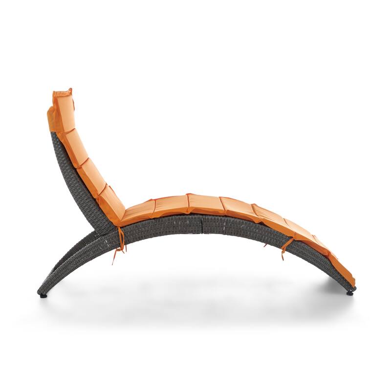 Sion Contemporary Wicker Curved Outdoor Lounger by M&L Co.