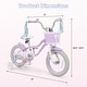 preview thumbnail 3 of 8, Gymax 14'' Kids Bike Toddler Bicycle w/ Training Wheels Hand & Coaster - Purple