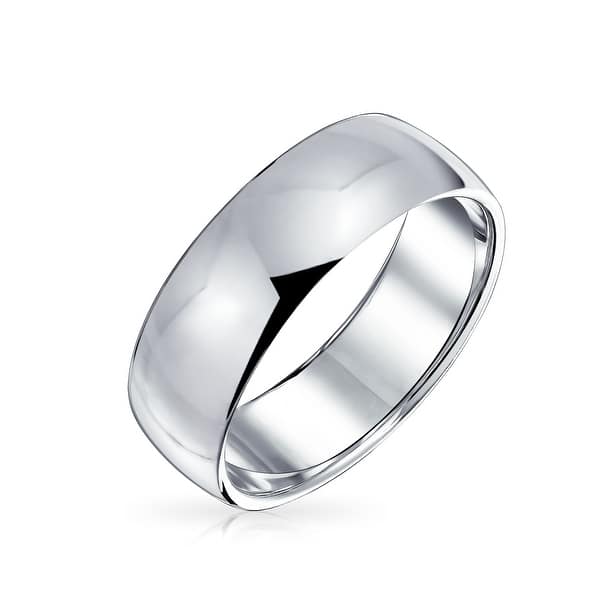 2mm to 10mm DTLA Solid Sterling Silver Round Wedding Band Ring 2mm to 10mm DTLA Solid Sterling Silver Round Wedding Band Ring
