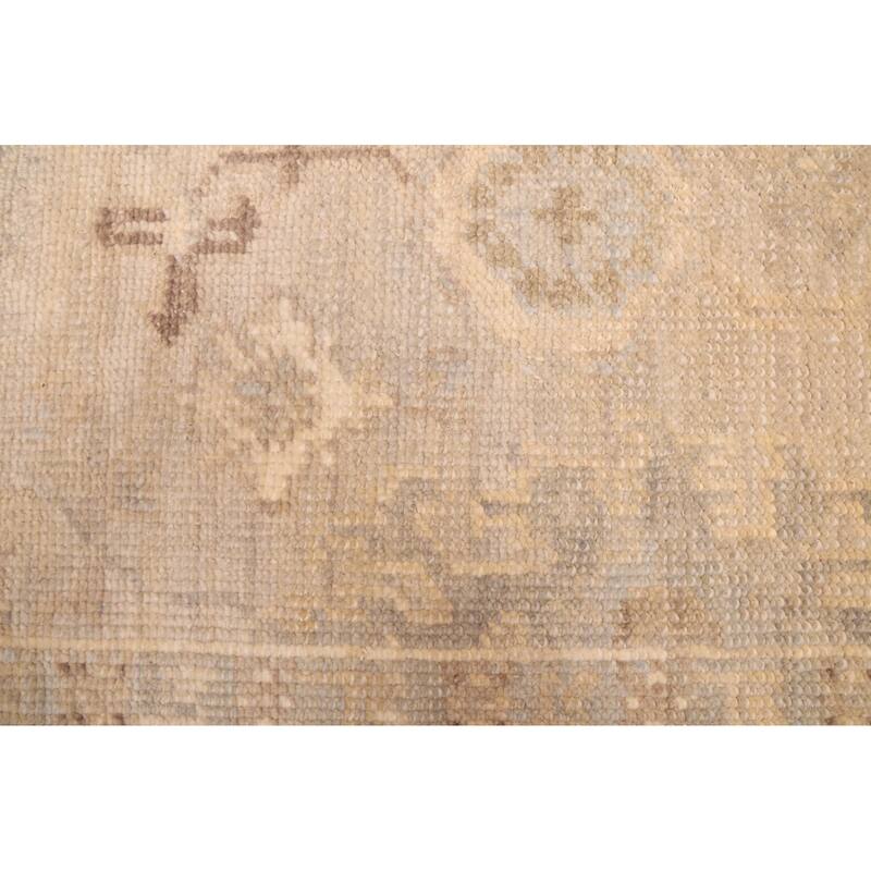 ECARPETGALLERY Hand-knotted Kavya Oushak Light Grey Wool Rug - 5'10 x 9'1