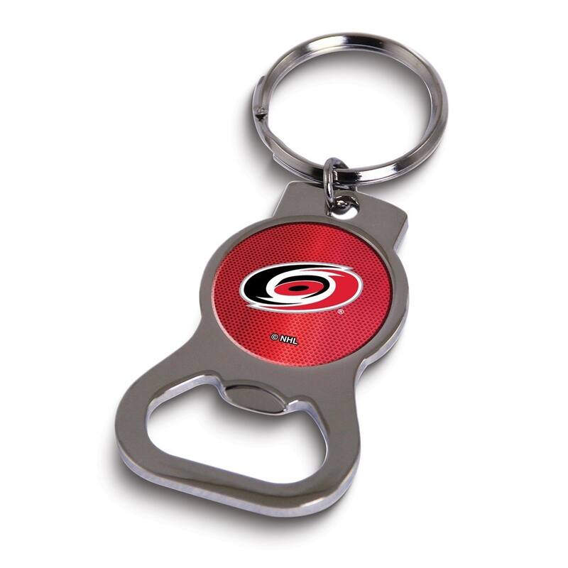 NHL Carolina Hurricanes Silver-Tone Bottle Opener Key Ring By Rico Industries