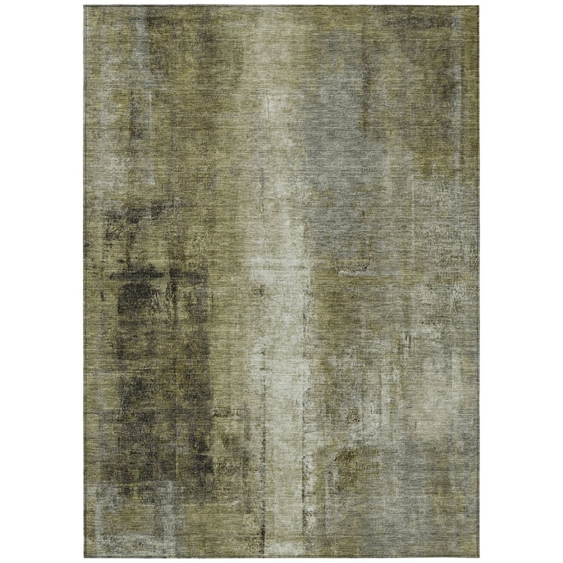 HomeRoots Abstract Transitional Rectangle Outdoor Rug - 3' x 5'