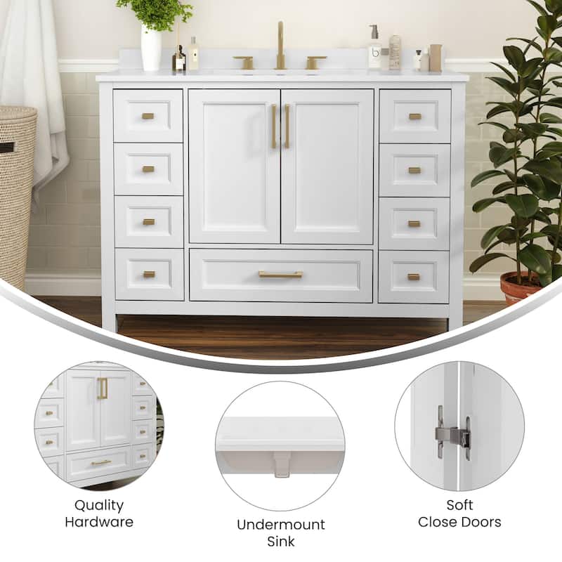 James Allan FFIR70082 48" Free Standing Single Basin Vanity Set with