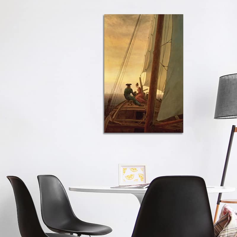 iCanvas "On Board A Sailing Ship, 1819" by Caspar David Friedrich Canvas Print - 40x26x1.5