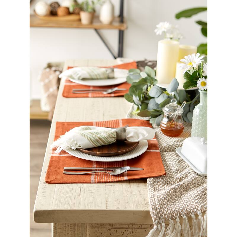 DII Honey Gold Check Placemat (Set of 6)