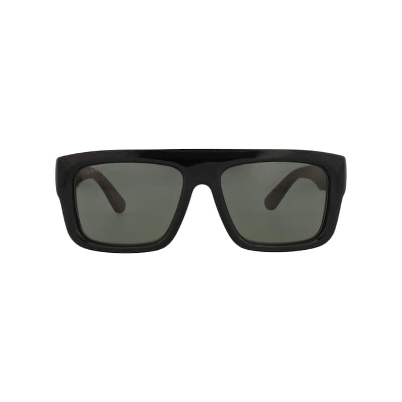 Gucci Square-Frame Recycled Acetate Sunglasses - Black Black Grey - Black - Grey Lens