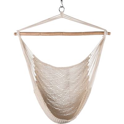 Caribbean Swing Chair With Soft Woven Cotton Rope