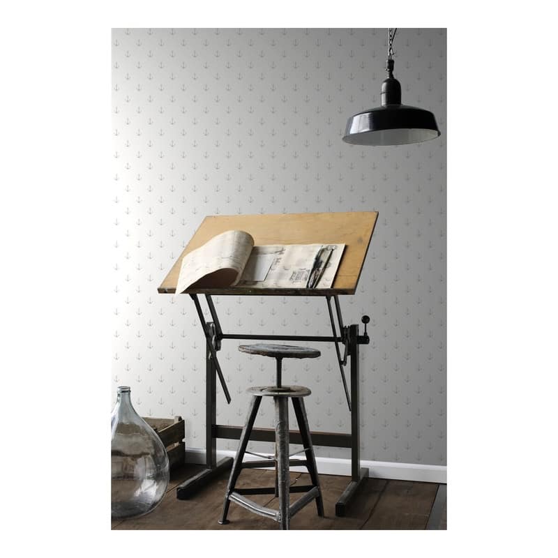 ESTA Home Morton Grey Anchors Wallpaper - 20.5 x 396 x 0.025