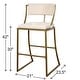 preview thumbnail 14 of 12, New Ridge Home Goods Mina Metal Modern Upholstered Bar Stool